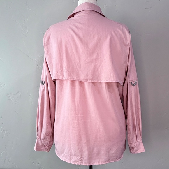 🌸 Jessie Kidden L Convertible Sun Shirt — Pink UPF 40+ Quick-Dry Vented Back - Picture 4 of 7
